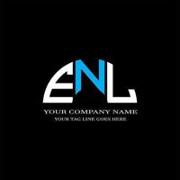 enl letter logo creatief ontwerp met vectorafbeelding vector