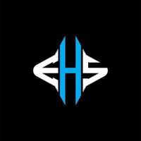ehs letter logo creatief ontwerp met vectorafbeelding vector