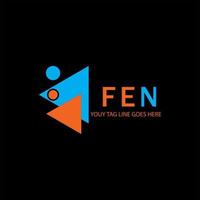 fen letter logo creatief ontwerp met vectorafbeelding vector