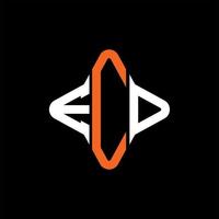 ecd letter logo creatief ontwerp met vectorafbeelding vector