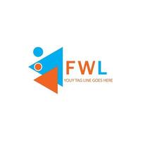 fwl letter logo creatief ontwerp met vectorafbeelding vector