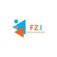 fzi letter logo creatief ontwerp met vectorafbeelding vector