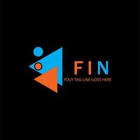 fin letter logo creatief ontwerp met vectorafbeelding vector