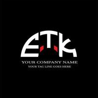 etk letter logo creatief ontwerp met vectorafbeelding vector