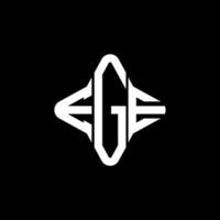 ege letter logo creatief ontwerp met vectorafbeelding vector