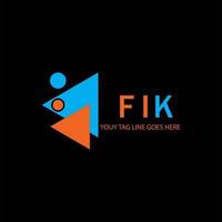 fik letter logo creatief ontwerp met vectorafbeelding vector