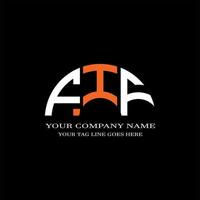 fif letter logo creatief ontwerp met vectorafbeelding vector