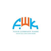 fwk letter logo creatief ontwerp met vectorafbeelding vector