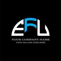 efu letter logo creatief ontwerp met vectorafbeelding vector