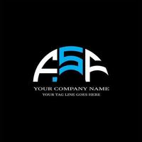 fsf letter logo creatief ontwerp met vectorafbeelding vector