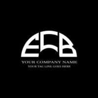 ecb letter logo creatief ontwerp met vectorafbeelding vector