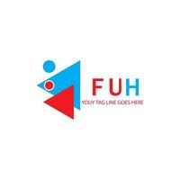 fuh letter logo creatief ontwerp met vectorafbeelding vector