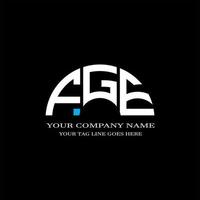 fge letter logo creatief ontwerp met vectorafbeelding vector