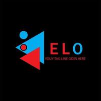 elo letter logo creatief ontwerp met vectorafbeelding vector