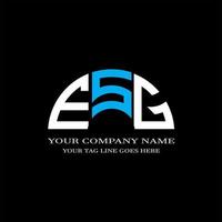 esg letter logo creatief ontwerp met vectorafbeelding vector