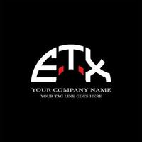 etx letter logo creatief ontwerp met vectorafbeelding vector