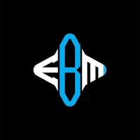 ebm letter logo creatief ontwerp met vectorafbeelding vector