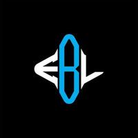 ebl letter logo creatief ontwerp met vectorafbeelding vector