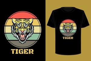 tijger retro vintage t-shirtontwerp vector
