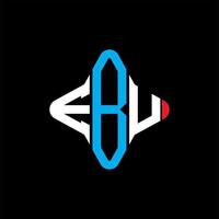 ebu letter logo creatief ontwerp met vectorafbeelding vector