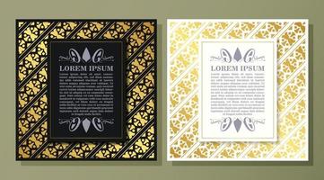 luxe gouden kalligrafie vierkante ornament grenslijn vector