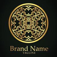 luxe ornament logo lijntekeningen vector