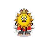 mascotte illustratie van zonnekoning vector