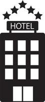 hotelpictogram op witte achtergrond. hotel teken. platte ontwerpstijl. vector