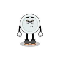 bord cartoon paar met verlegen pose vector