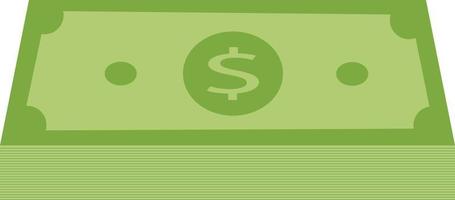 groene stapel geld icoon. geld pictogram. dollar pictogram. groene dollar stapel. vector