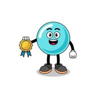 bubble cartoon afbeelding met tevredenheid gegarandeerd medaille vector