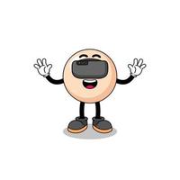 illustratie van parel met een vr-headset vector