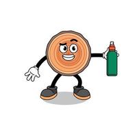 hout kofferbak illustratie cartoon met muggenspray vector