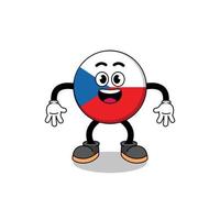 Tsjechische Republiek cartoon met verrast gebaar vector