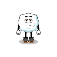 wolken cartoon paar met verlegen pose vector