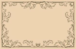 hand tekenen stijl art nouveau frame achtergrond vector