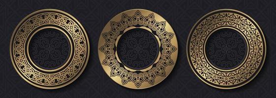 luxe mandala ontwerp collectie sjabloon vector