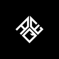 aqe letter logo ontwerp op zwarte achtergrond. aqe creatieve initialen brief logo concept. aqe brief ontwerp. vector