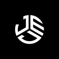 JJ brief logo ontwerp op zwarte achtergrond. jej creatieve initialen brief logo concept. jej brief ontwerp. vector