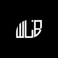 WLB brief logo ontwerp op zwarte achtergrond. wlb creatieve initialen brief logo concept. wlb brief ontwerp. vector