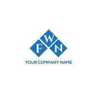 fwn brief logo ontwerp op witte achtergrond. fwn creatieve initialen brief logo concept. fwn brief ontwerp. vector