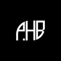 phb brief logo ontwerp op zwarte background.phb creatieve initialen brief logo concept.phb vector brief ontwerp.