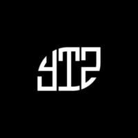 ytz brief logo ontwerp op zwarte achtergrond. ytz creatieve initialen brief logo concept. ytz brief ontwerp. vector