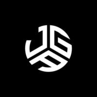 jga brief logo ontwerp op zwarte achtergrond. jga creatieve initialen brief logo concept. jga brief ontwerp. vector