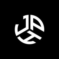 jph brief logo ontwerp op zwarte achtergrond. jph creatieve initialen brief logo concept. jph-briefontwerp. vector