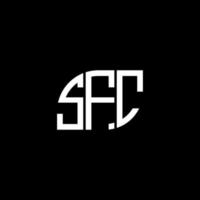 sfc brief logo ontwerp op zwarte achtergrond. sfc creatieve initialen brief logo concept. sfc-briefontwerp. vector