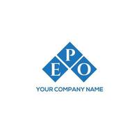 epo brief logo ontwerp op witte achtergrond. epo creatieve initialen brief logo concept. epo brief ontwerp. vector