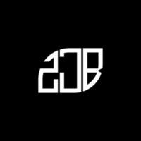 zjb brief logo ontwerp op zwarte achtergrond. zjb creatieve initialen brief logo concept. zjb brief ontwerp. vector