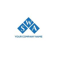 swa brief logo ontwerp op witte achtergrond. swa creatieve initialen brief logo concept. swa-briefontwerp. vector