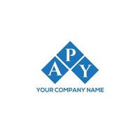 apy brief logo ontwerp op witte achtergrond. apy creatieve initialen brief logo concept. apy brief ontwerp. vector